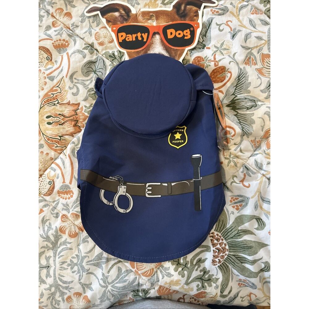 Party Dog Cop Police Officer Tooper Halloween Costume XS/S NWT